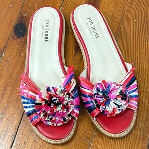 Anthropologie Jon Josef Pommed Slide Sandals Size 10